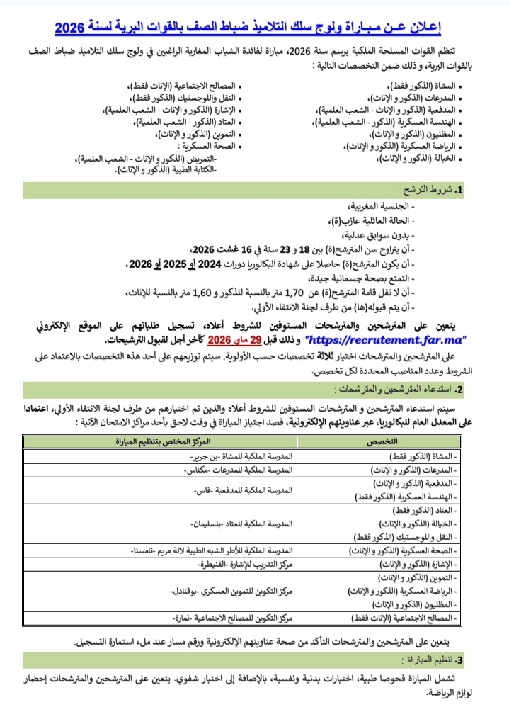 ضباط الصف بالقوات البرية